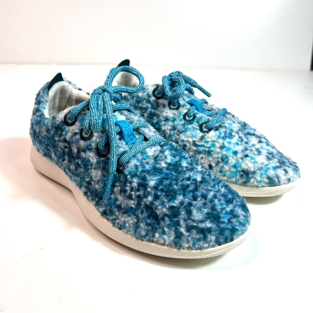 NWOT Allbirds Wool Runner Fluffs Sneakers Thrive Teal/Deep Emerald Size 6 - Picture 4 of 13